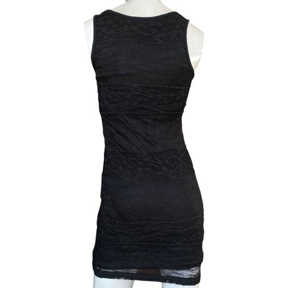Forever 21 Black Lace Mini Dress Small - Picture 2 of 5